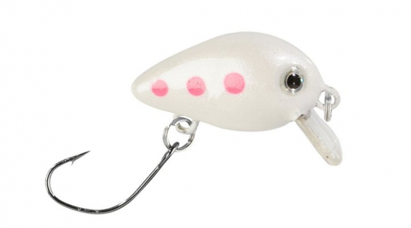 Balzer Trout Attack Wobbler Trout Crank Weiß pinke Punkte 3cm 2g